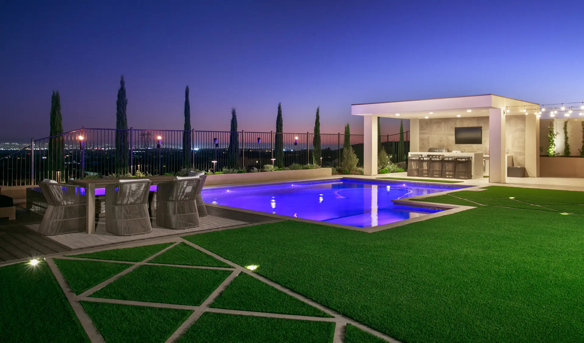 A finished pool project built by California Smartscape